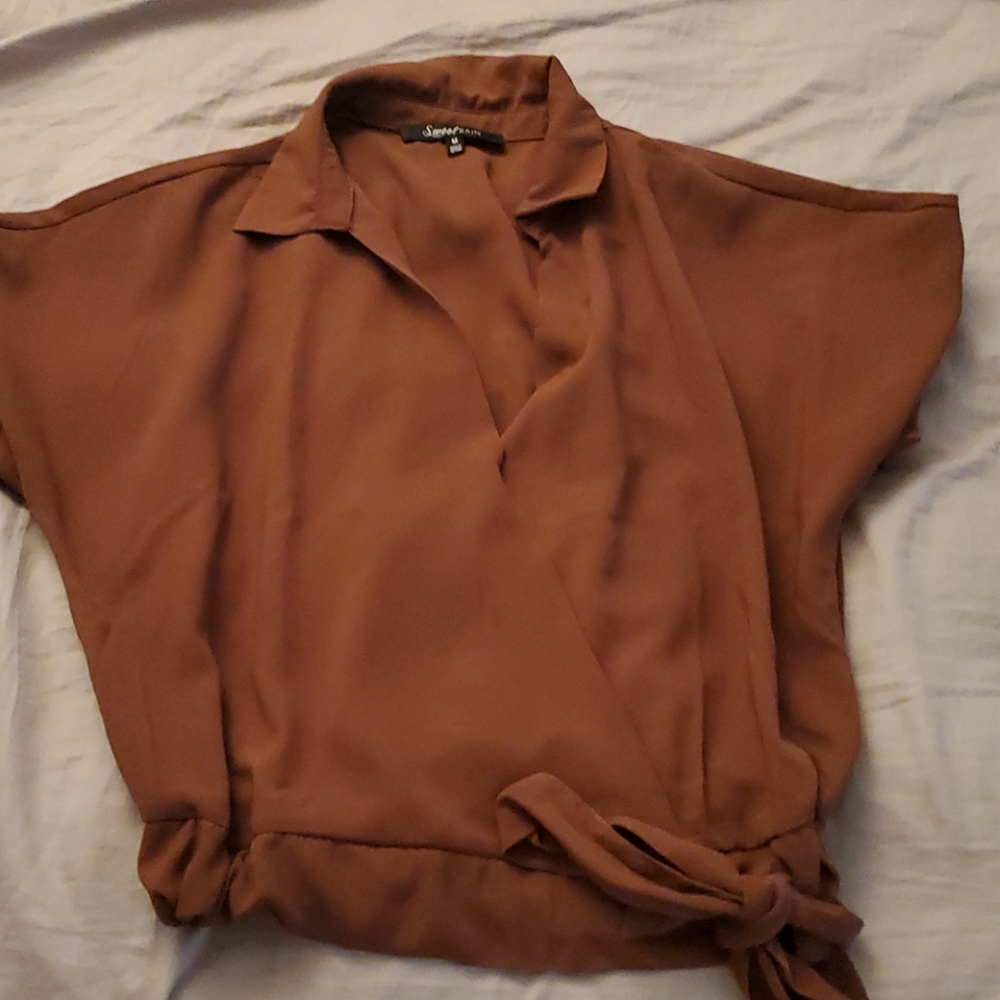 Sweet Rain Cropped Wrap Top